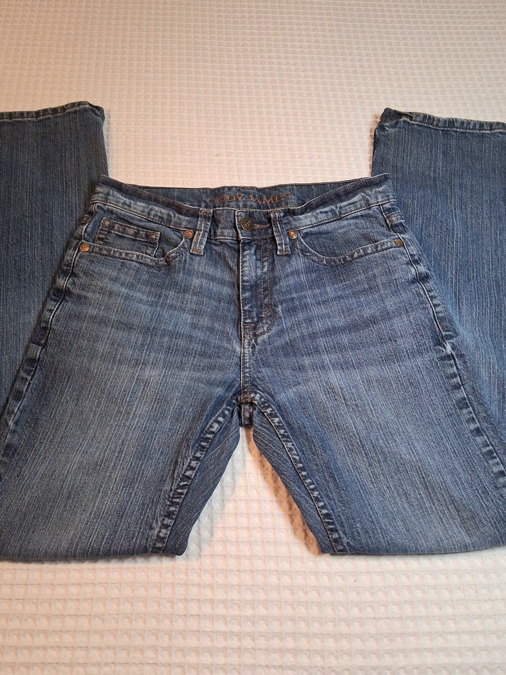 Cody James Men's Bootcut Denim Jeans in Faded Blue Size 30×32